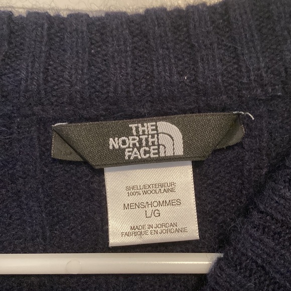 Men’s The North Face Navy Blue Wool Sweater Size Large - Picture 3 of 5